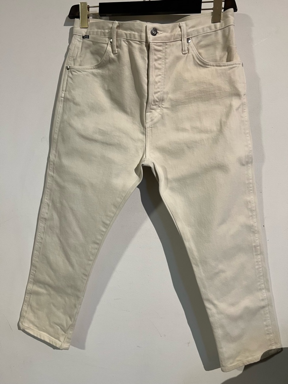 Tom Ford cream denim tapered  jeans